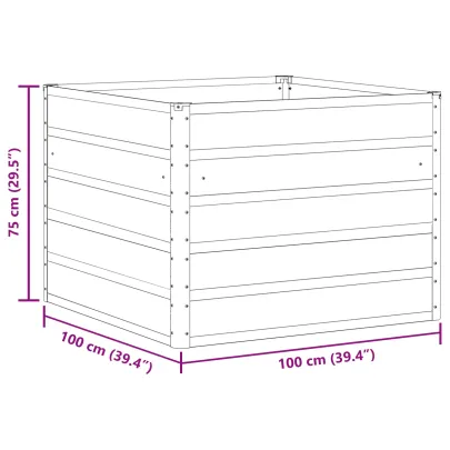 Jardinieră Oțel Verde Pastel 100x100x75 cm | Comandă Online