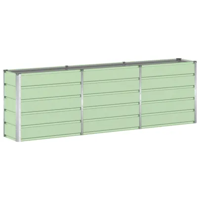 Jardinieră Verde Oțel 160x40x75 cm | Livrare Gratuită