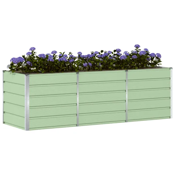 Jardinieră Verde Oțel 240x80x75 cm - Livrare Gratuită