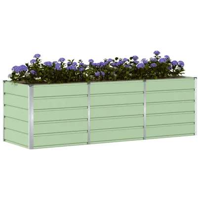 Jardinieră Verde Oțel 240x80x75 cm - Livrare Gratuită