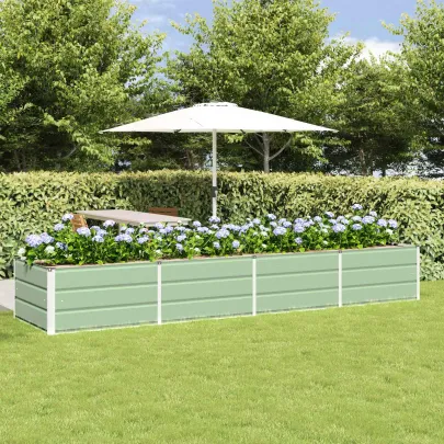 Jardinieră Verde Oțel 320x80x45 cm - Livrare Gratuită