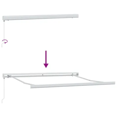 Cadru Copertină Manual Alb 300x250 cm | Aluminiu