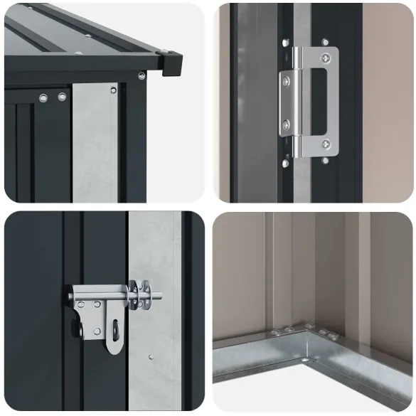 Magazie Metalică Grădină Antracit 103x86x200 cm | Livrare Gratuită