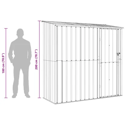 Magazie Metalică Grădină 203x85.5x200 cm - Rezistentă la Vreme