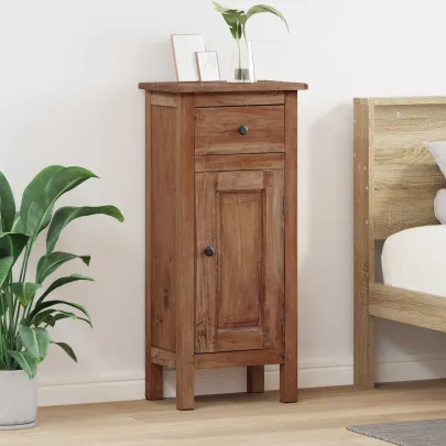 Suport Plante Lemn Mahon cu Usa si Sertar | Comanda Acum