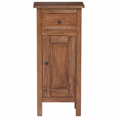 Suport Plante Lemn Mahon cu Usa si Sertar | Comanda Acum