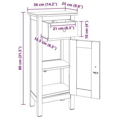Suport Plante Lemn Mahon cu Usa si Sertar | Comanda Acum