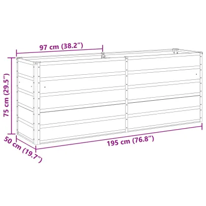Jardinieră Creme Oțel Galvanizat 480x50x45 cm