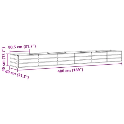 Jardinieră Oțel 480x80x45 cm | Design Modern | Livrare Gratuită