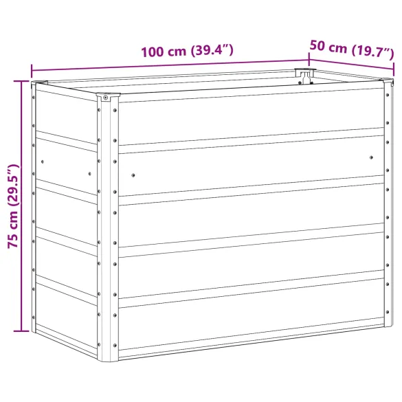 Jardinieră Oțel Galvanizat 480x50x45 cm | Livrare Gratuită