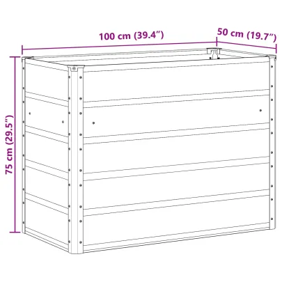 Jardinieră Oțel Galvanizat 480x50x45 cm | Livrare Gratuită
