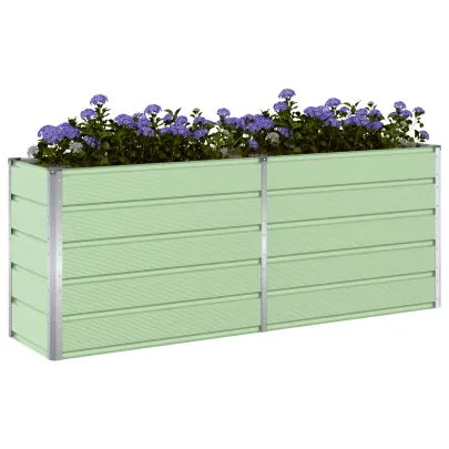 Jardinieră Verde Pastel Oțel Galvanizat | Livrare Gratuită