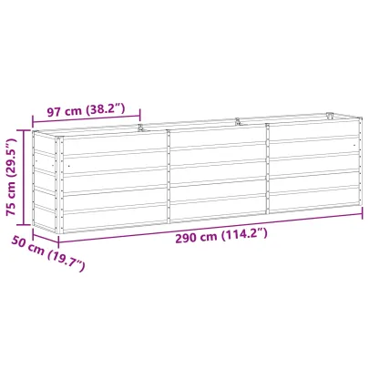 Jardinieră Oțel Verde Pastel 480x50x45 cm | Livrare Gratuită