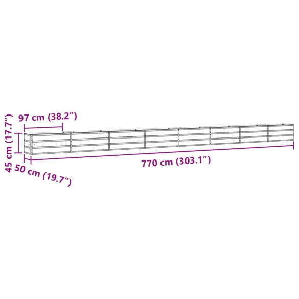 Jardinieră Verde Pastel Oțel Galvanizat | Livrare Gratuită