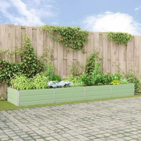 Jardinieră Verde Pastel Oțel Galvanizat 195x100x45 cm