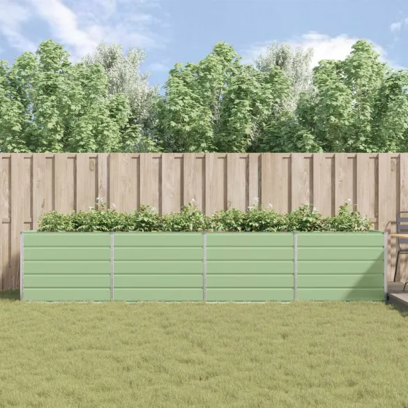 Jardinieră Verde Pastel Oțel Galvanizat 195x100x45 cm