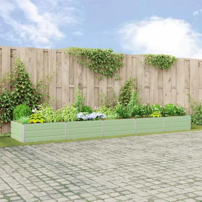 Jardinieră Verde Pastel Oțel Galvanizat 195x100x45 cm