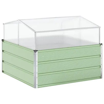 Jardinieră Verde Pastel Oțel Galvanizat 100x100x77 cm