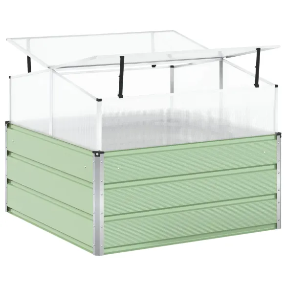 Jardinieră Verde Pastel Oțel Galvanizat 100x100x77 cm