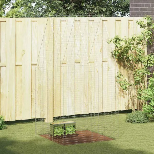 Custodie Iepuri Exterior Argintie 400x100x210 cm | Oțel Galvanizat