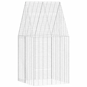 Custodie Iepuri Exterior Argintie 400x100x210 cm | Oțel Galvanizat 2