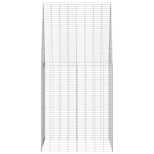 Custodie Iepuri Exterior Argintie 400x100x210 cm | Oțel Galvanizat