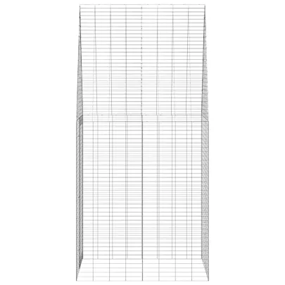 Custodie Iepuri Exterior Argintie 400x100x210 cm | Oțel Galvanizat