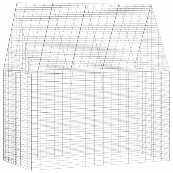 Cușcă Iepuri Exterior Argintie 400x100x210 cm | Rezistentă