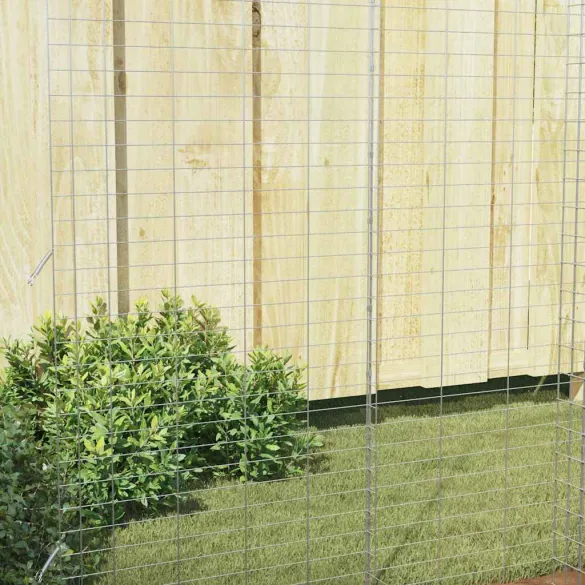 Cușcă Iepuri Exterior Argintie 400x100x210 cm | Rezistentă