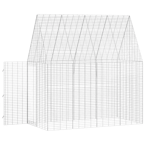 Cușcă Iepuri Exterior Argintie 400x100x210 cm | Rezistentă