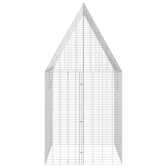 Cușcă Iepuri Exterior Argintie 400x100x210 cm | Rezistentă