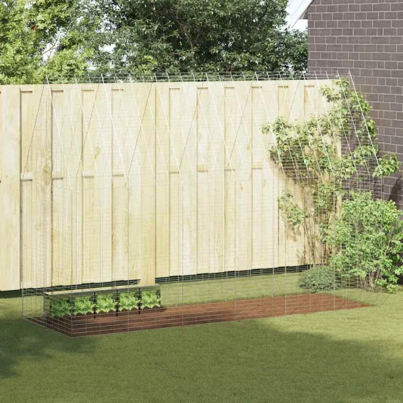 Cușcă Iepuri Exterior Argintie, 300x100x210 cm | Livrare Gratuită