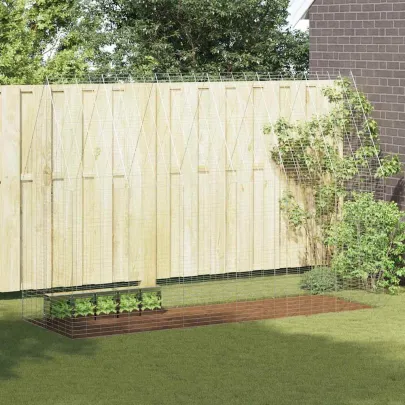 Cușcă Iepuri Exterior Argintie, 300x100x210 cm | Livrare Gratuită