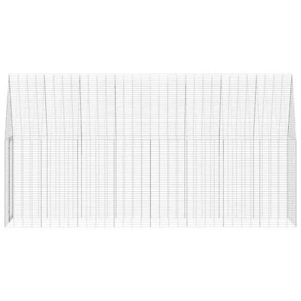 Cușcă Iepuri Exterior Argintie 400x100x210 cm | Livrare Gratis