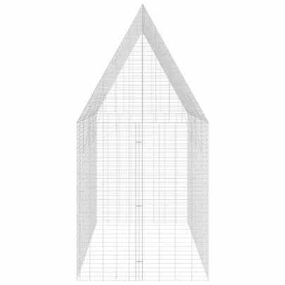 Cușcă Iepuri Exterior Argintie 400x100x210 cm | Livrare Gratis