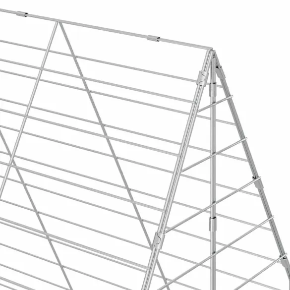 Cușcă Iepuri Exterior Argintie 400x100x210 cm | Livrare Gratis