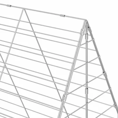 Cușcă Iepuri Exterior Argintie 400x100x210 cm | Livrare Gratis