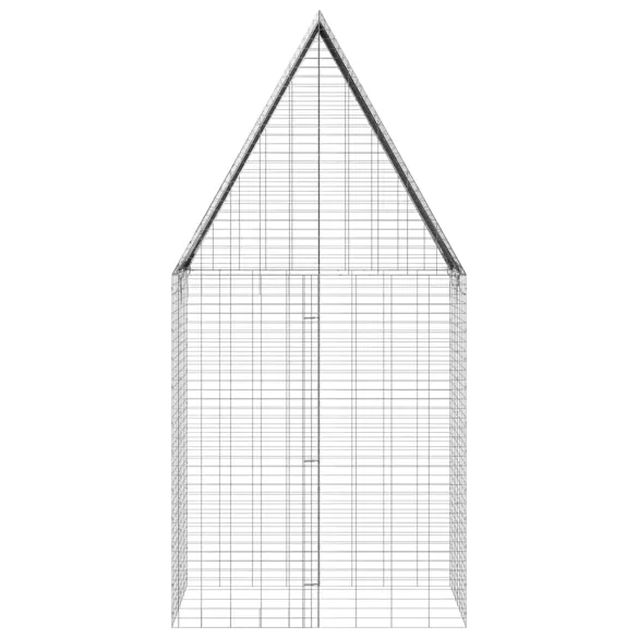 Cușcă Iepuri Exterior Argintie | 100x100x210 cm | Oțel Rezistent
