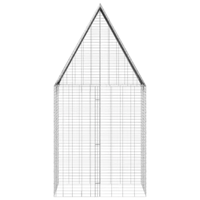 Cușcă Iepuri Exterior Argintie | 100x100x210 cm | Oțel Rezistent