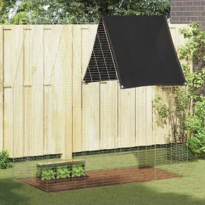 Cușcă Iepuri Exterior Argintie 200x100x210 cm | Livrare Gratuită