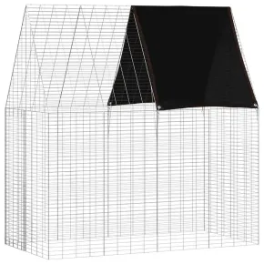 Cușcă Iepuri Exterior Argintie 200x100x210 cm | Livrare Gratuită 2