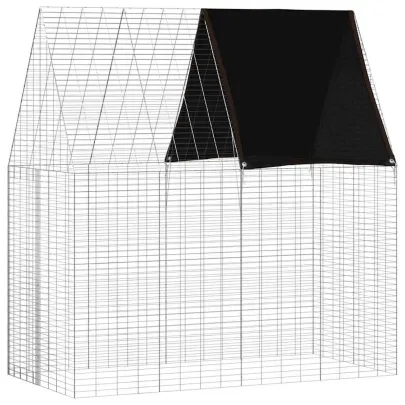 Cușcă Iepuri Exterior Argintie 200x100x210 cm | Livrare Gratuită