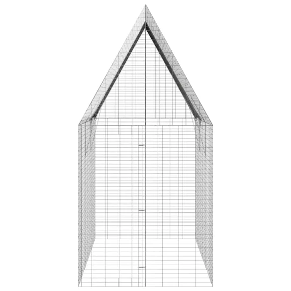 Cușcă Iepuri Exterior Argintie 300x100x210 cm | Oțel Galvanizat