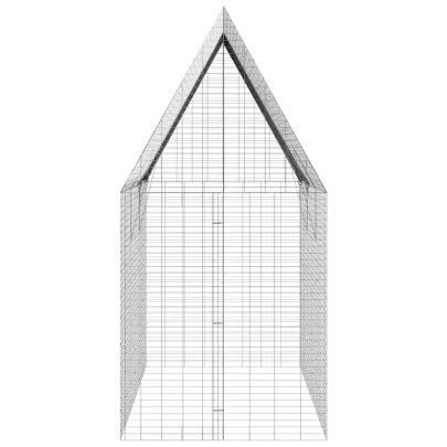 Cușcă Iepuri Exterior Argintie 300x100x210 cm | Oțel Galvanizat