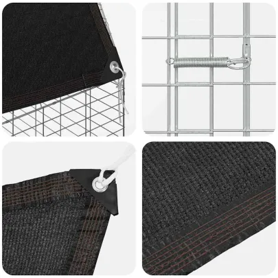 Cușcă Iepuri Exterior Argintie 300x100x210 cm | Oțel Galvanizat