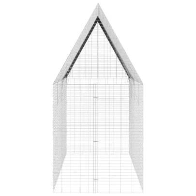 Custodie Iepuri Exterior, Oțel Galvanizat, 400x100x210 cm