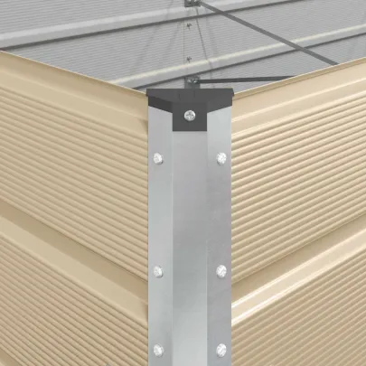 Jardinieră Creme Oțel Galvanizat 195x100x45 cm