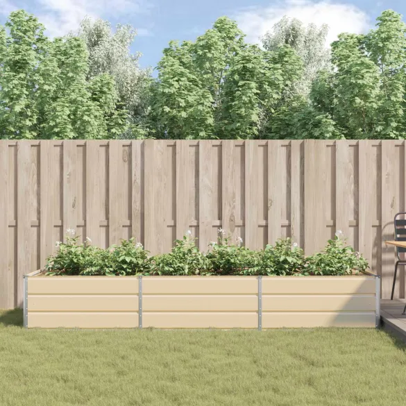 Jardinieră Creme Oțel Galvanizat 195x100x45 cm