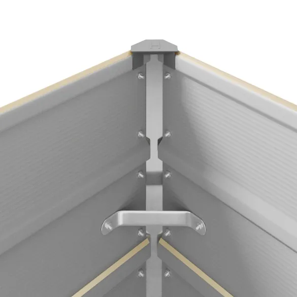 Jardinieră Creme Oțel Galvanizat 195x100x45 cm