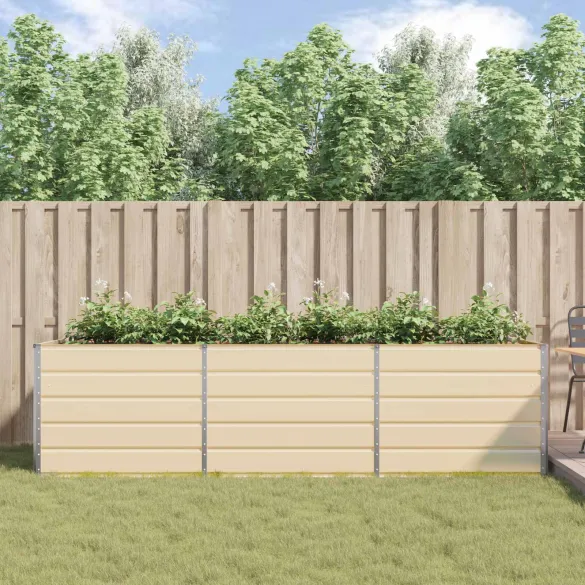 Jardinieră Creme Oțel Galvanizat 195x100x45 cm